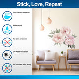 Additional product view of Lush Watercolor Peony Wall Decals.