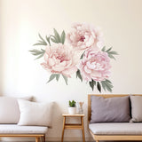 Alternate product view of Lush Watercolor Peony Wall Decals.