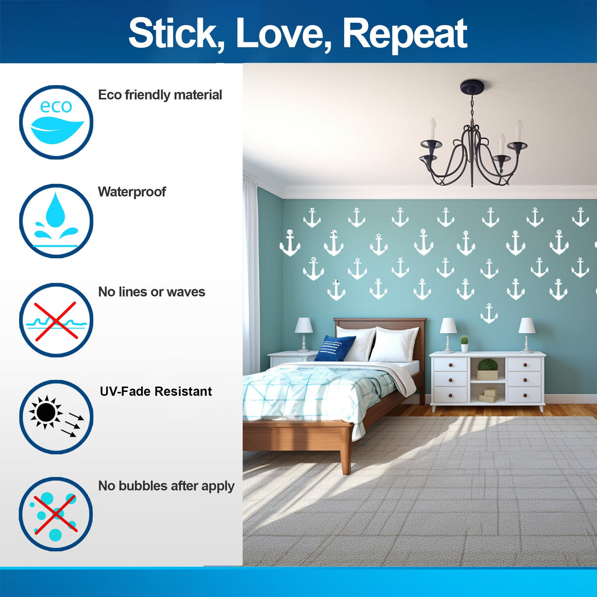 Alternate product view of Vintage Anchor Wall Decal Collection.