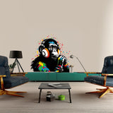Product gallery view of DJ Monkey Wall Decal.