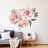 Product presentation view of Elegant Peony Flowers Wall Decal.