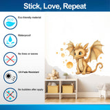 Colorful Watercolor Dragon Wall Art