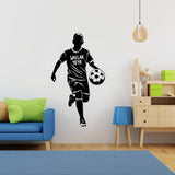 Alternate product view of Custom Name Football Player Wall Sticker.