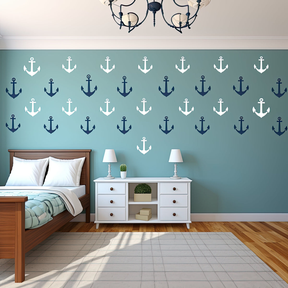 Customizable Vintage Anchor Stickers