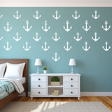 Retro Anchor Vinyl Wall Decal Set