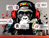 Urban Style Musical Chimp Sticker