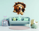 Peel-and-stick dog wall decor decal.