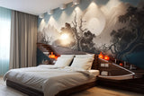 Personalized wall decoration printed as a custom wallpaper decal.