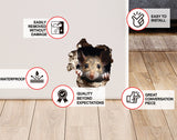 Mouse Hole 3D Wall Sticker displayed in a room setting.