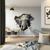 Product gallery view of 3D Elephant Wall Decal.