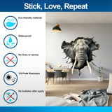 Additional product view of 3D Elephant Wall Decal.