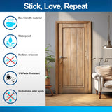 Alternate product view of Rustic Brown Wood Barn Door Wallpaper Sticker.