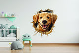 Peel-and-stick puppy wall decal presentation.