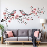 Birds on a tree branch vinyl wall sticker.