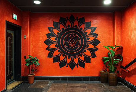 Large Boho Mandala Wall Art Sticker - Vibrant Mandala Vinyl Decal for Home