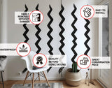 Alternate product view of Modern Black Zigzag Wall Stickers.