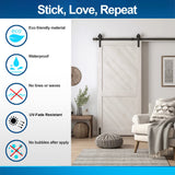 Alternate product view of White Barn Door Wallpaper Decal.