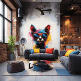 Product gallery view of Chic Cat in Sunglasses Wall Sticker.