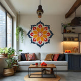 Alternate product view of Vibrant Mandala Wall Sticker.