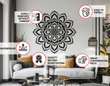 Alternate product view of Mandala Wall Sticker for Meditation and Yoga Spaces.