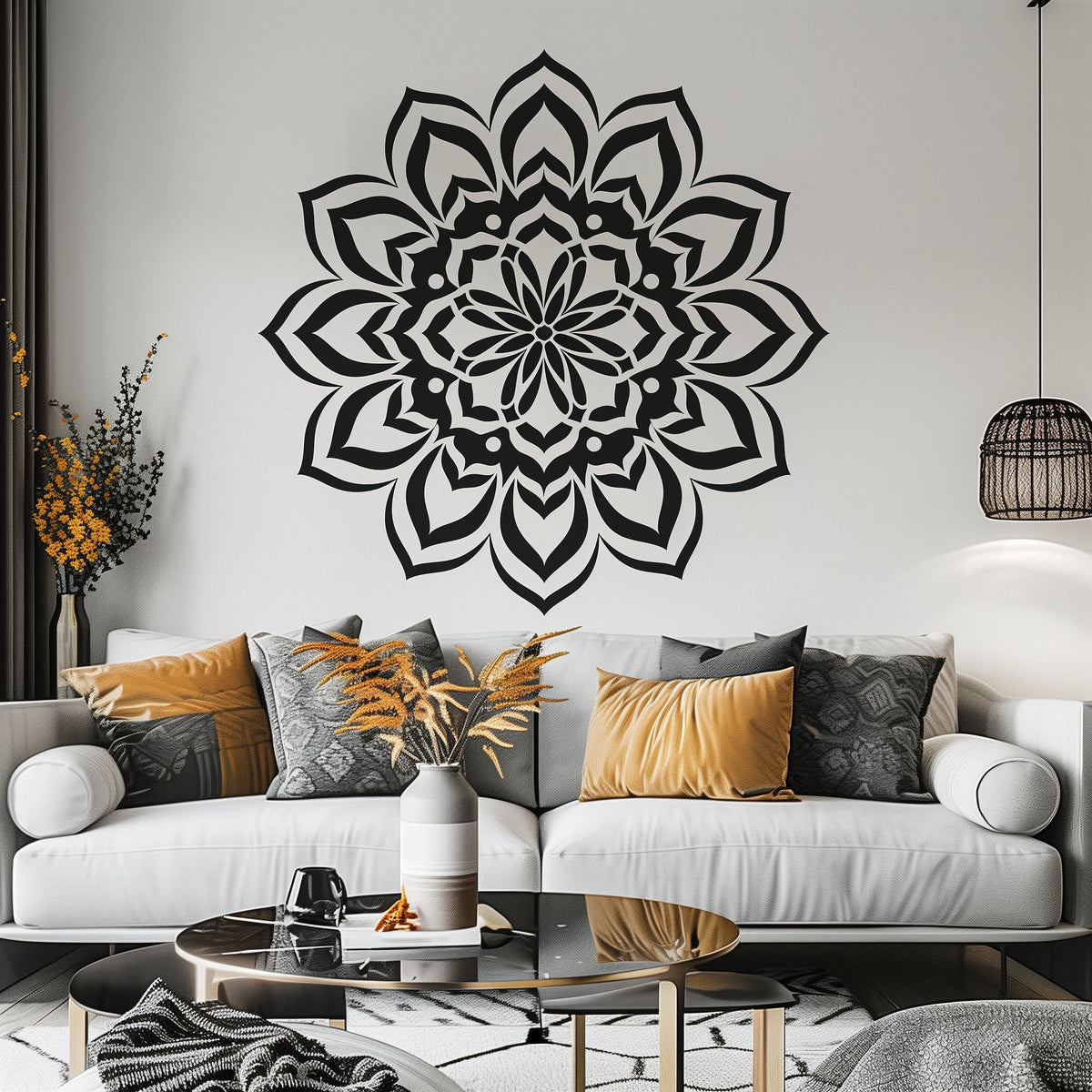 Alternate gallery view of Mandala Wall Sticker for Meditation and Yoga Spaces.