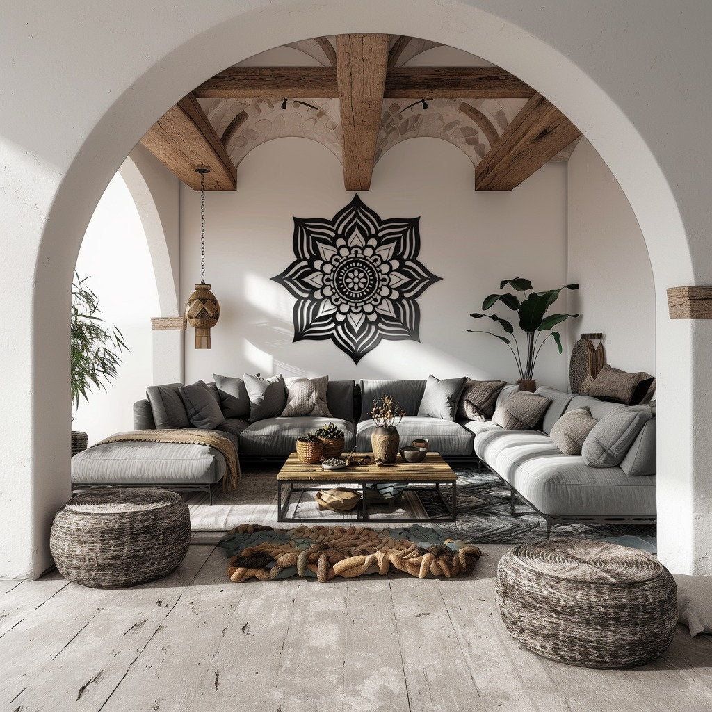 Additional product view of Boho Mandala Wall Decal.