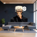 Alternate gallery view of Wise Thinking Monkey Sticker.