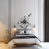 Additional product view of Elegant Monochrome Lily Flower Wall Decal.