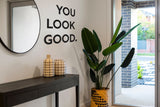 Additional product detail of You Look Good Square Mirror Decal.