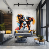 Product gallery view of Bright Australian Shepherd Wearing Shades Wall Decal.