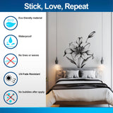 Product detail view of Elegant Monochrome Lily Flower Wall Decal.