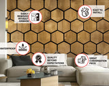 Alternate product view of Hexagon Wallpaper Decals.