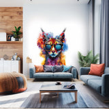 Additional product view of Vibrant Maine Coon Cat Wall Sticker with Sunglasses.