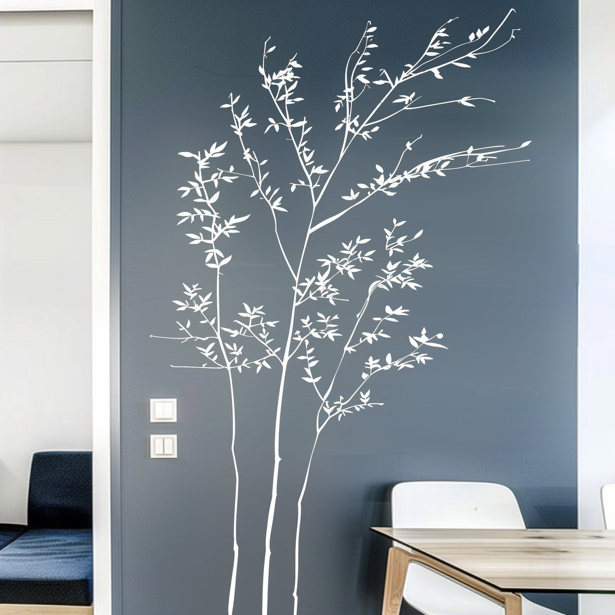 Additional product view of Minimalist White Branch Wall Sticker Decal.