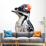 Alternate product view of Downy Woodpecker Bird in Glasses Wall Sticker Decals.