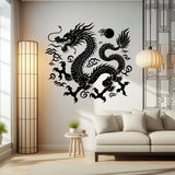 Alternate product view of Intricate Chinese Dragon Wall Decal Sticker.
