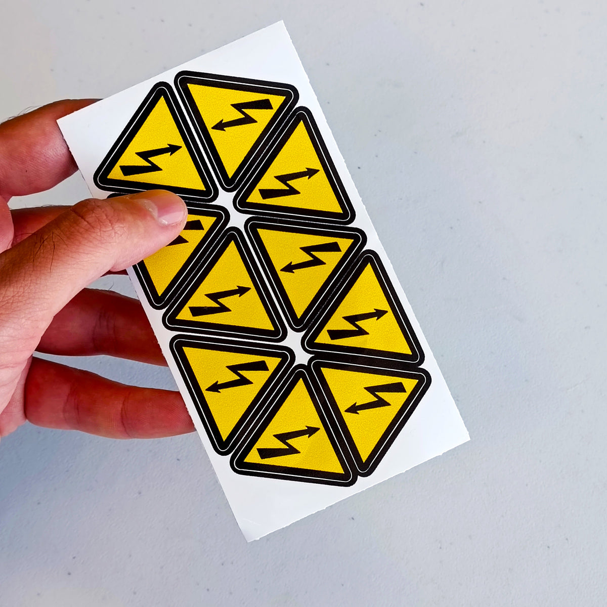 Alternate product view of High Voltage Electrical Shock Hazard Stickers.