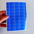 Product view of Blue Grounding Symbol Stickers.