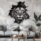 Alternate product view of 3D Lion Head Wall Decal.