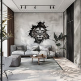 Product gallery view of 3D Lion Head Wall Decal.