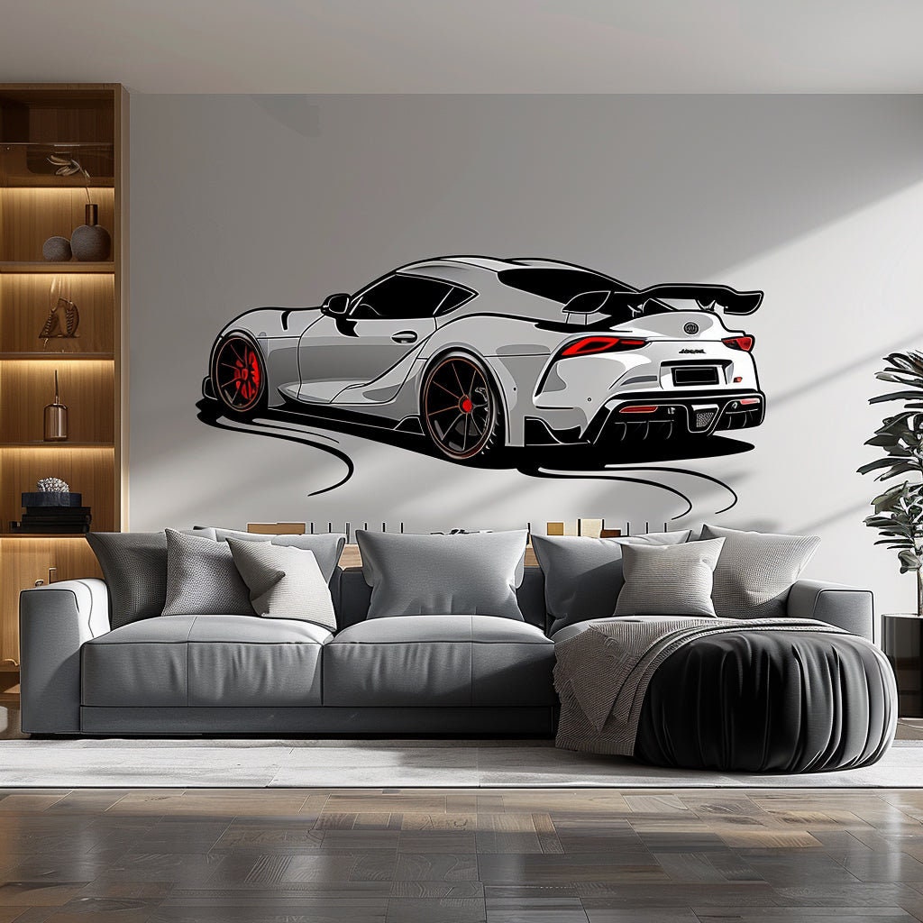 Alternate product view of Realistic Racing Car Wall Sticker Decals.
