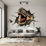 Roaring Carnotaurus wall decal for dinosaur room decor, Design 2