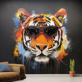 Additional product view of Graffiti Tiger Wall Sticker with Sunglasses.