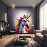 Alternate product view of Photorealistic Unicorn Wall Sticker.