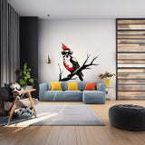 Product gallery view of Downy Woodpecker Bird in Glasses Wall Sticker Decals.