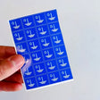 Product view of Blue Grounding Symbol Stickers.