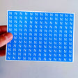 Product view of Neutral 'N' Electrical Component Labels.
