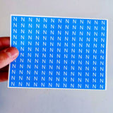 Product view of Neutral 'N' Electrical Component Labels.