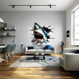 Alternate product view of 3D Great White Shark Wall Sticker.