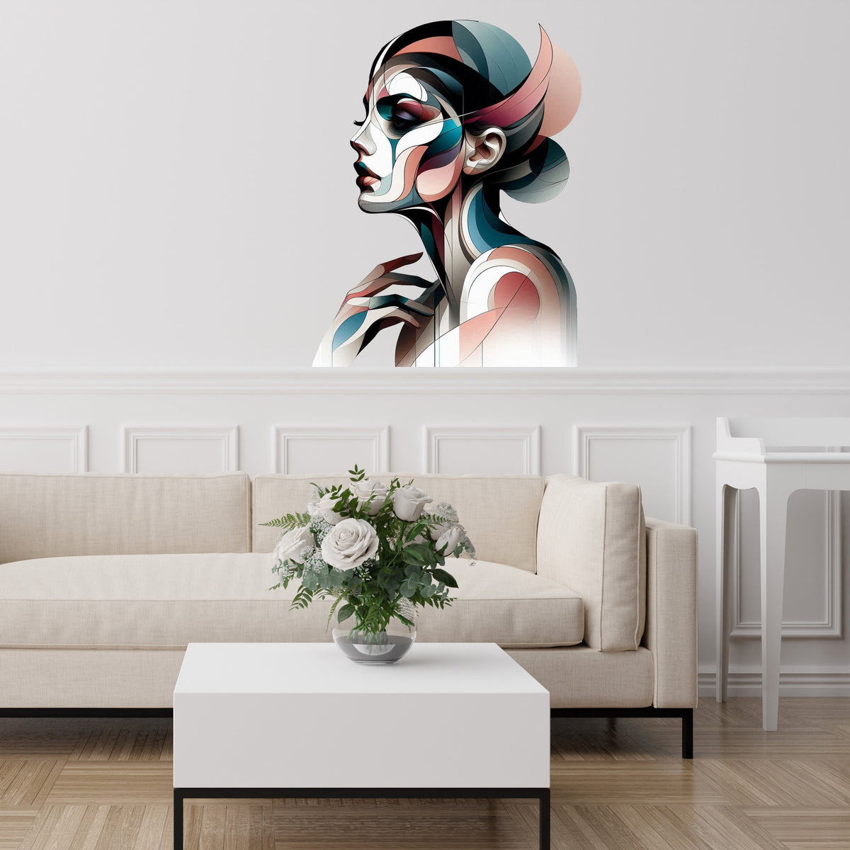 Product gallery view of Abstract Woman Art Deco Wall Decal.